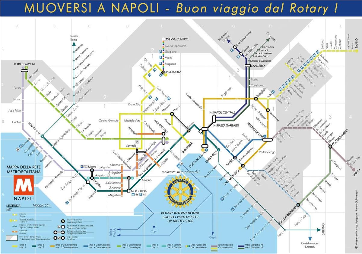neapolis, italija, metro žemėlapis