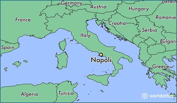 napoli žemėlapyje