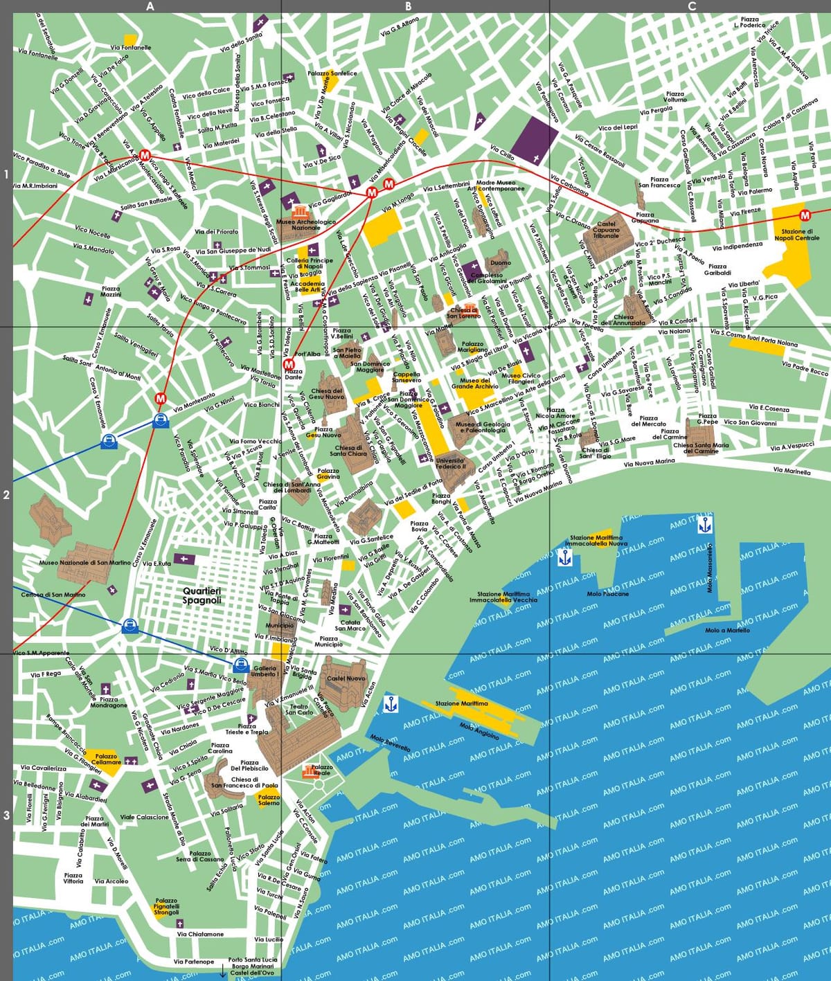 napoli turizmo žemėlapyje