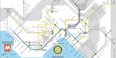 Neapolis, italija, metro žemėlapis