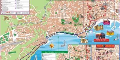 Žemėlapis neapolio autobusų maršrutų