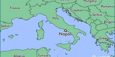 Žemėlapis italija rodo neapolis