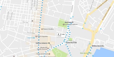 Neapolio ekskursija žemėlapyje