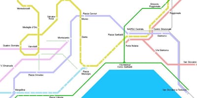 Žemėlapis neapolio tramvajų 