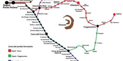 Napoli traukinių žemėlapis