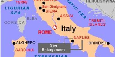 Neapolis, italija žemėlapyje