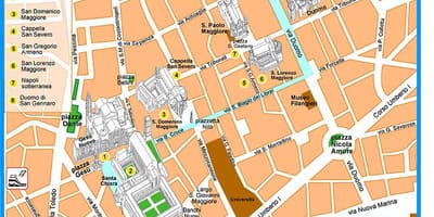 Žemėlapis spaccanapoli neapolis